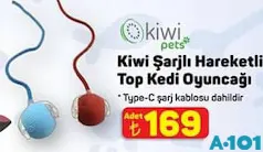 KİWİ PETS ŞARJLI HAREKETLİ TOP KEDİ OYUNCAĞI